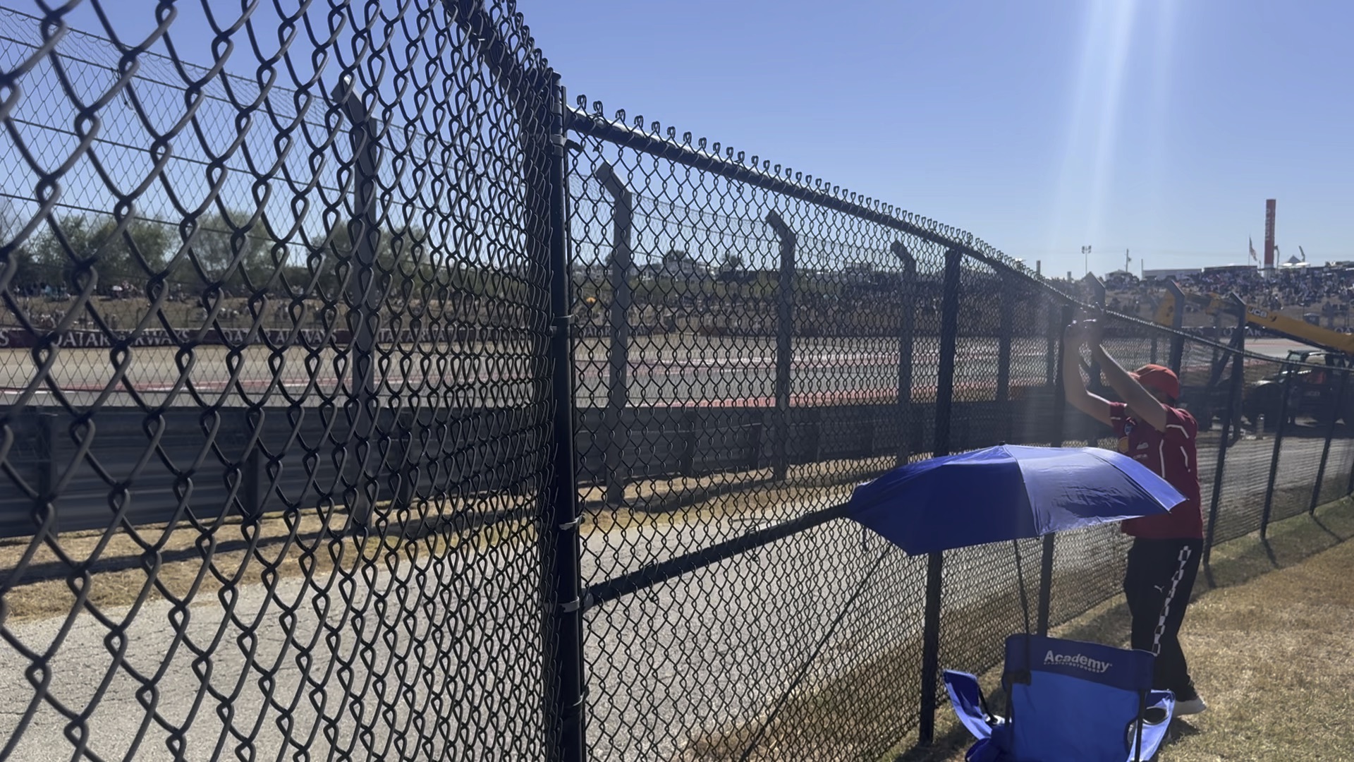 Chain link temporary fence panels on a construction site in Ontario